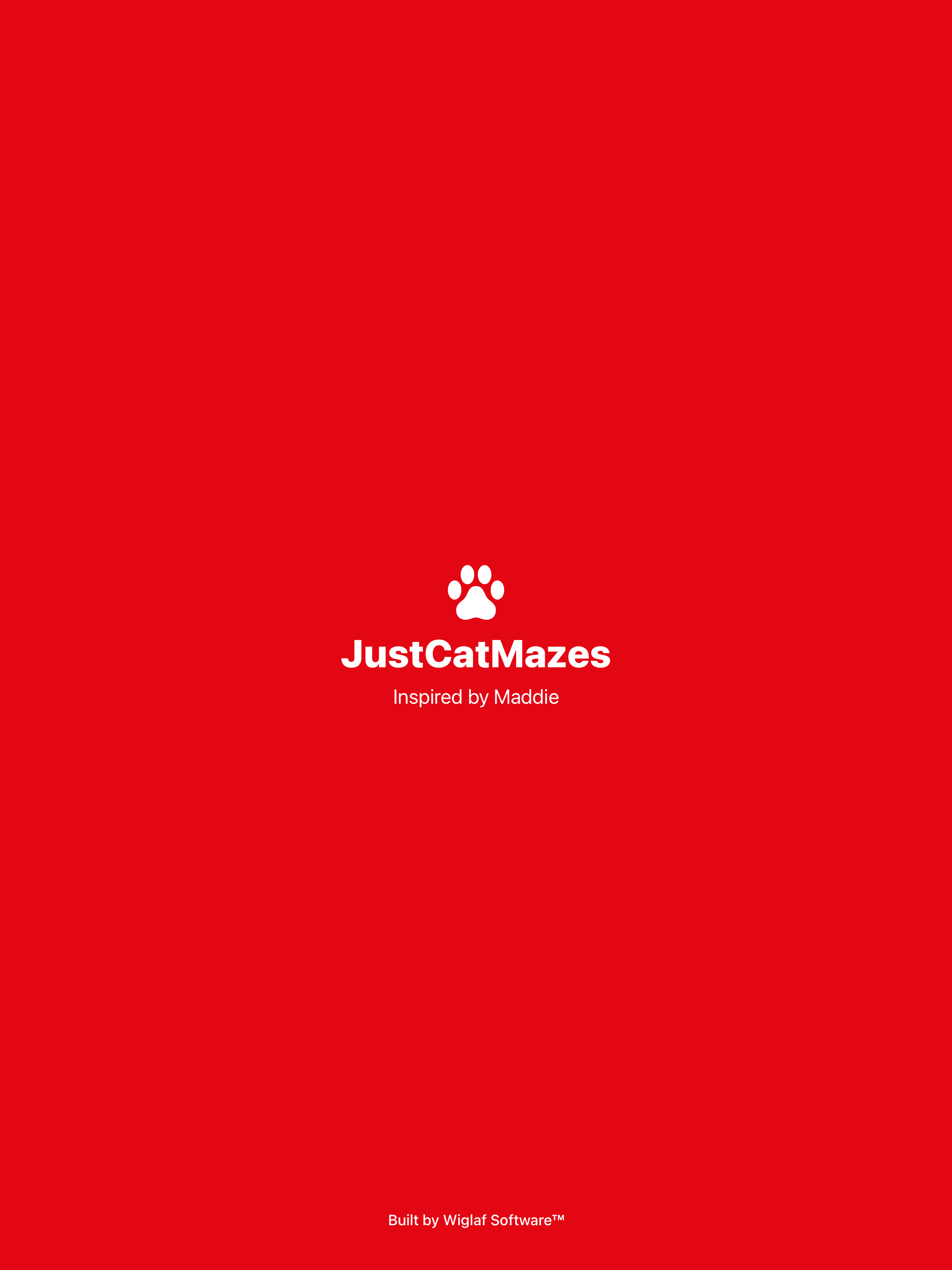 Just Cat Mazes showing maze difficulty slider controls